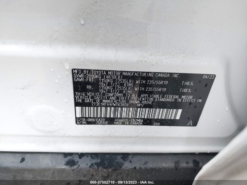 2023 TOYOTA RAV4 XLE PREMIUM - 2T3C1RFV4PW263809