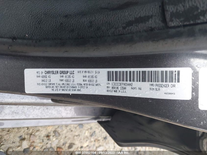 2015 CHRYSLER 200 C - 1C3CCCCB7FN554042