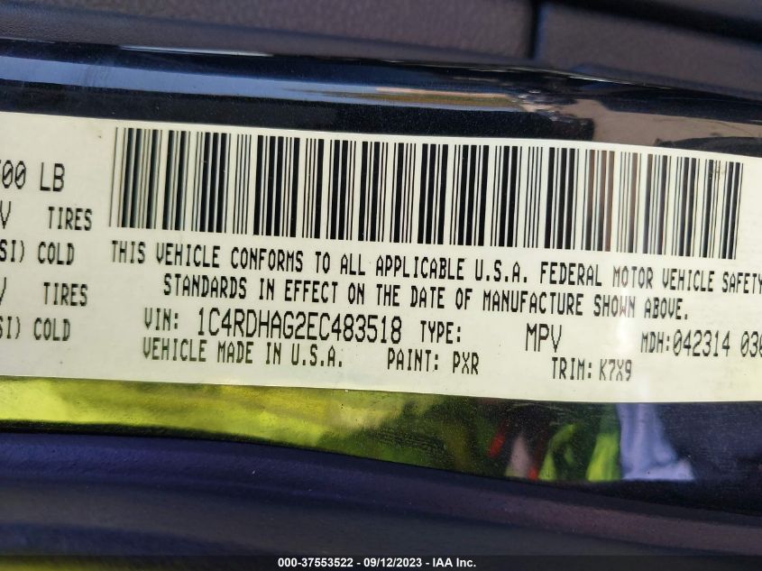 2014 DODGE DURANGO SXT - 1C4RDHAG2EC483518