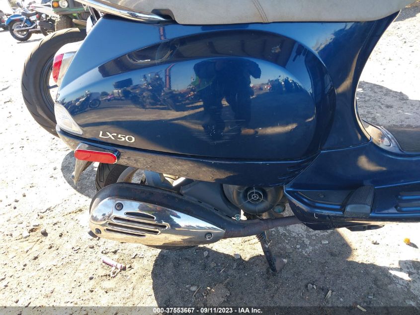 2009 VESPA LX 50 ZAPC386B995009922