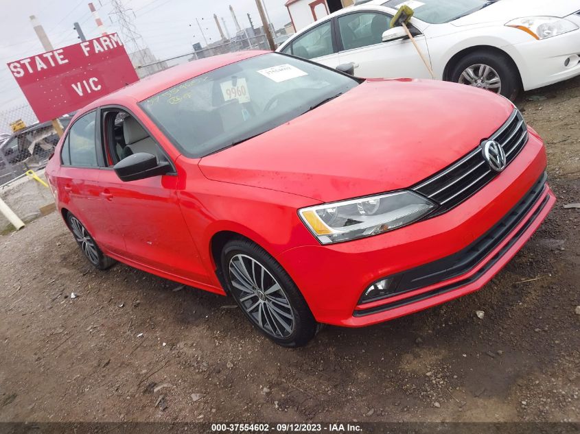 2016 VOLKSWAGEN JETTA SEDAN 1.8T SPORT - 3VWD17AJ9GM356255