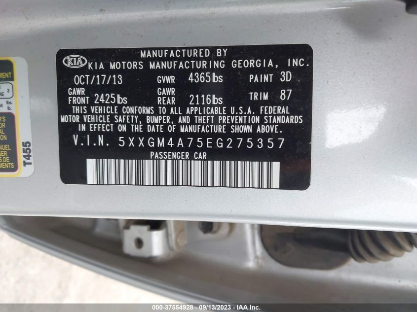 2014 KIA OPTIMA LX - 5XXGM4A75EG275357