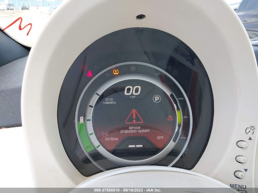 2013 FIAT 500E BATTERY ELECTRIC 3C3CFFGE3DT744480