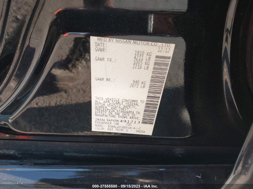 2013 NISSAN ALTIMA 2.5 SV - 1N4AL3AP4DN491213