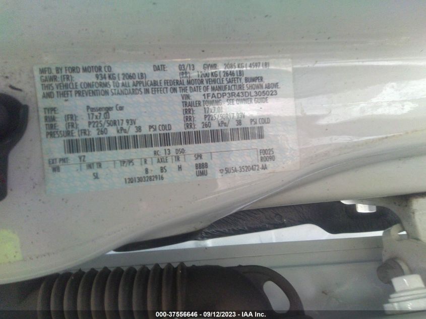 2013 FORD FOCUS ELECTRIC - 1FADP3R43DL305023