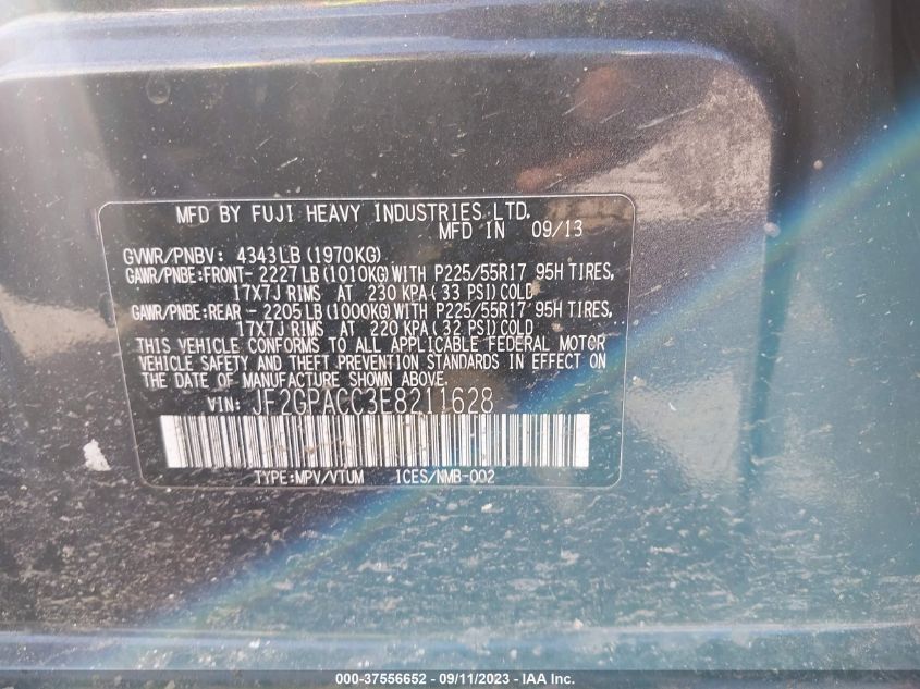 2014 SUBARU XV CROSSTREK PREMIUM - JF2GPACC3E8211628