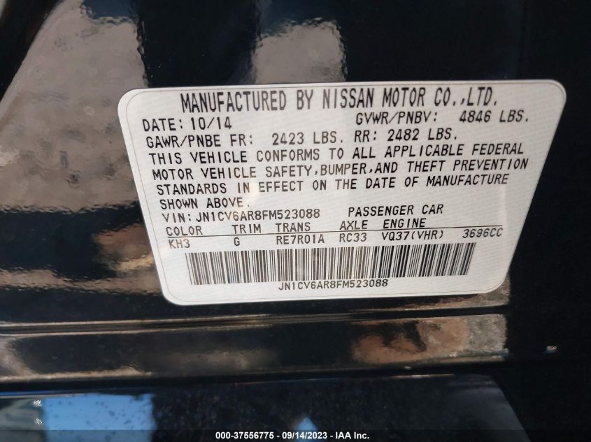 2015 INFINITI Q40 JN1CV6AR8FM523088