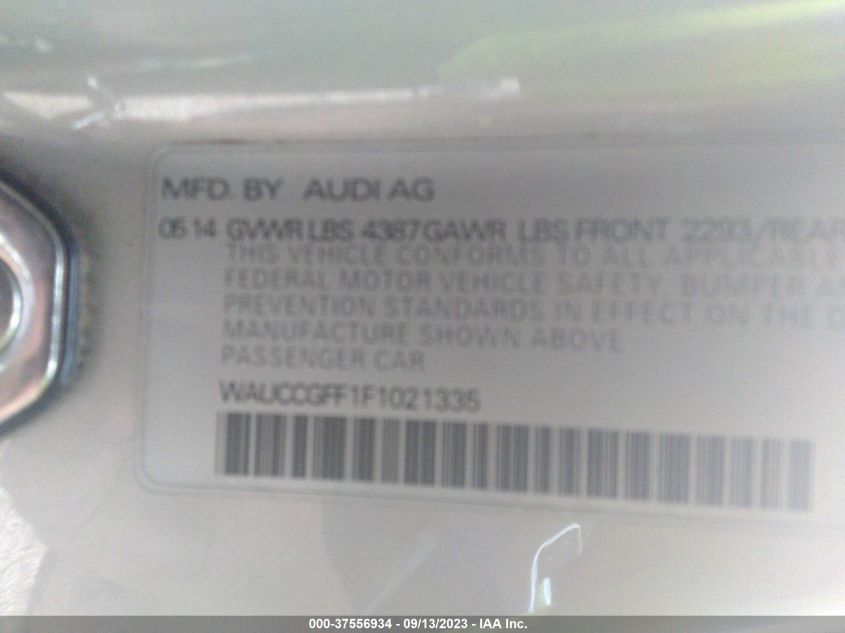 2015 AUDI A3 PREMIUM PLUS - WAUCCGFF1F1021335