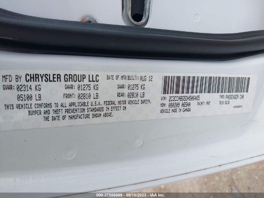 2013 CHRYSLER 300 300S - 2C3CCABG5DH506465