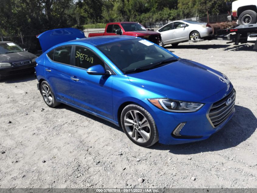 2017 HYUNDAI ELANTRA LIMITED - KMHD84LF3HU320317