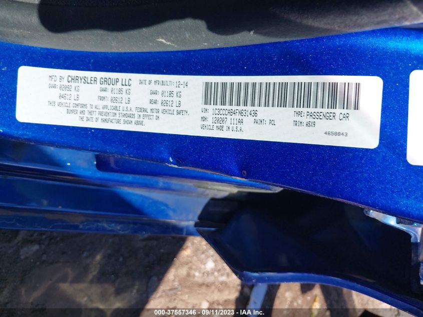 2015 CHRYSLER 200 LIMITED - 1C3CCCAB4FN631436