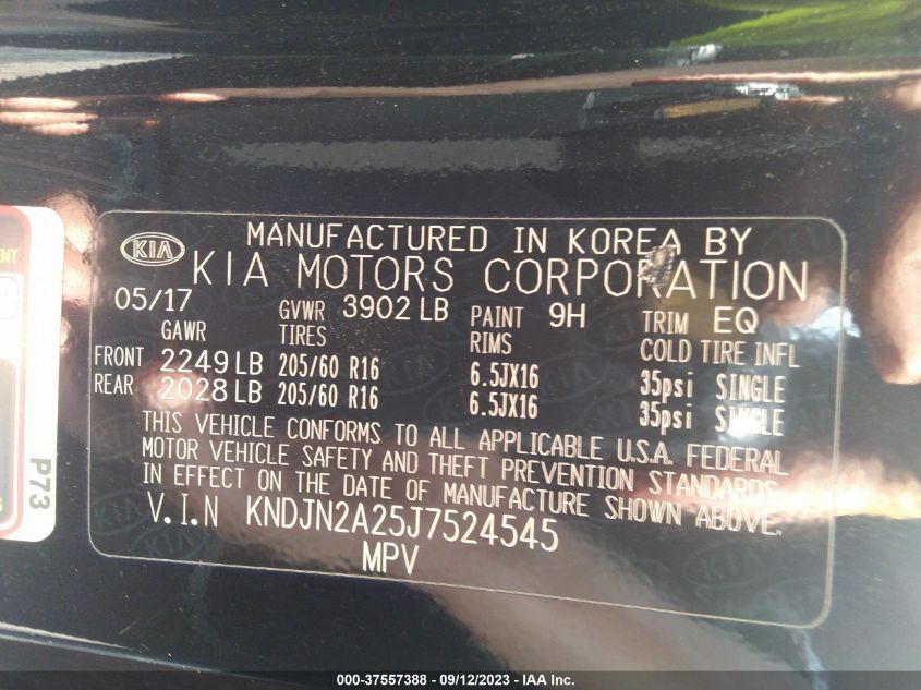 2018 KIA SOUL - KNDJN2A25J7524545