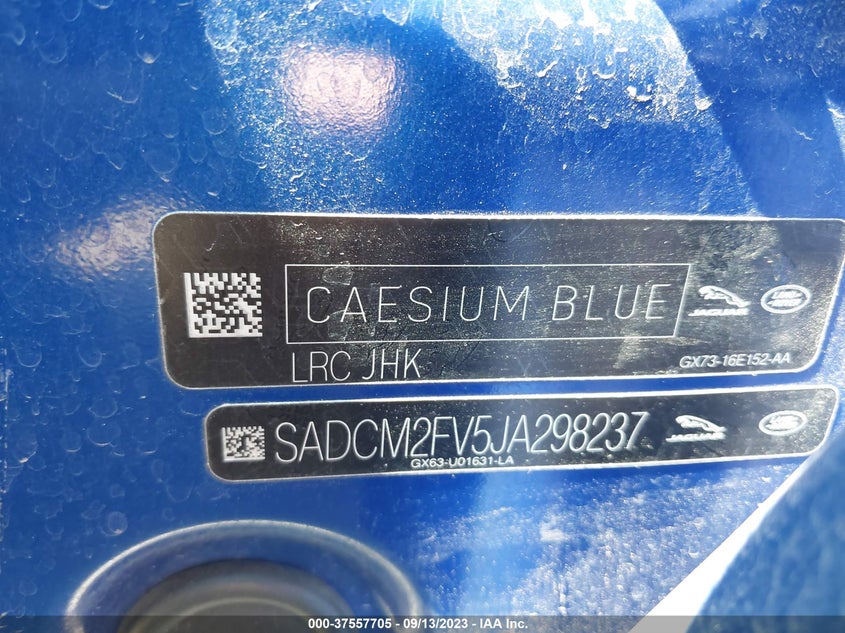 VIN SADCM2FV5JA298237 2018 JAGUAR F-PACE S