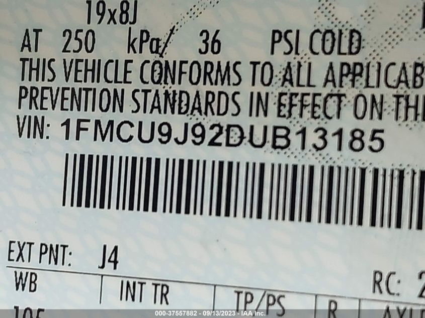 2013 FORD ESCAPE TITANIUM - 1FMCU9J92DUB13185