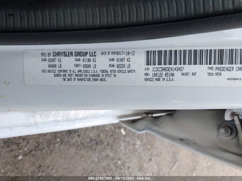 2014 CHRYSLER 200 LX - 1C3CCBAB3EN143457