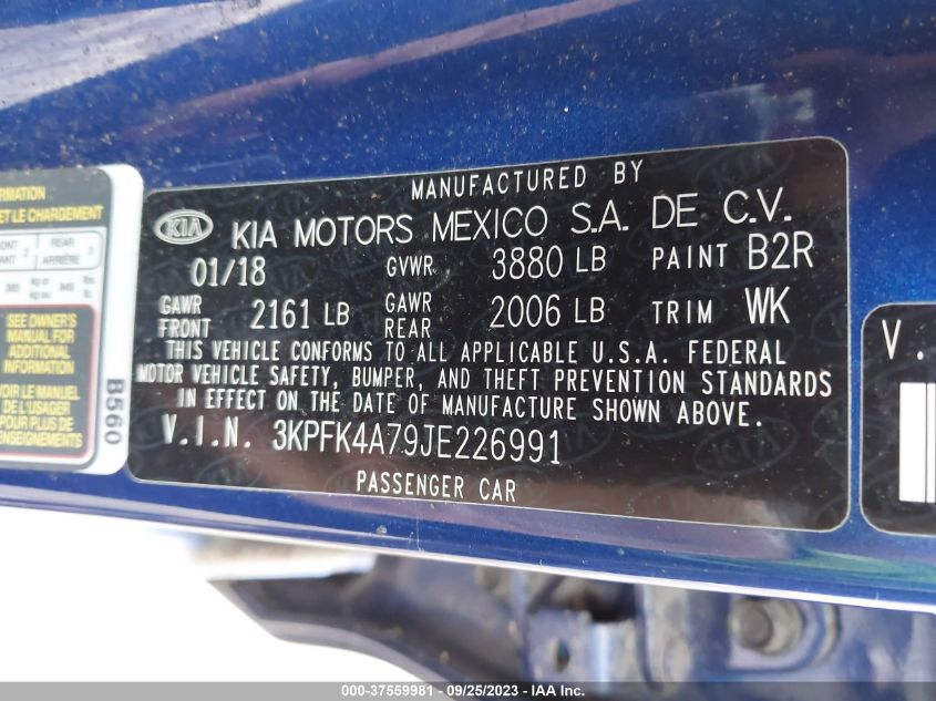 2018 KIA FORTE LX - 3KPFK4A79JE226991