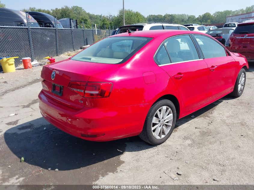 2015 VOLKSWAGEN JETTA SEDAN 2.0L TDI SE - 3VWLA7AJ6FM307072