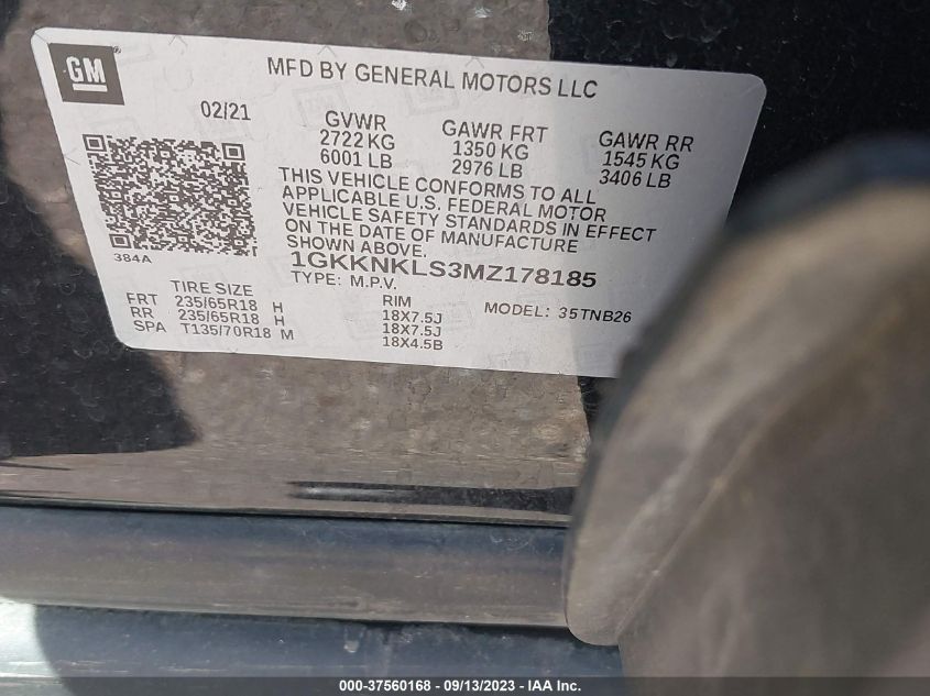 2021 GMC ACADIA SLE - 1GKKNKLS3MZ178185