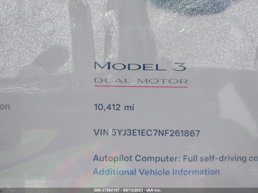 Фото: 5YJ3E1EC7NF261867