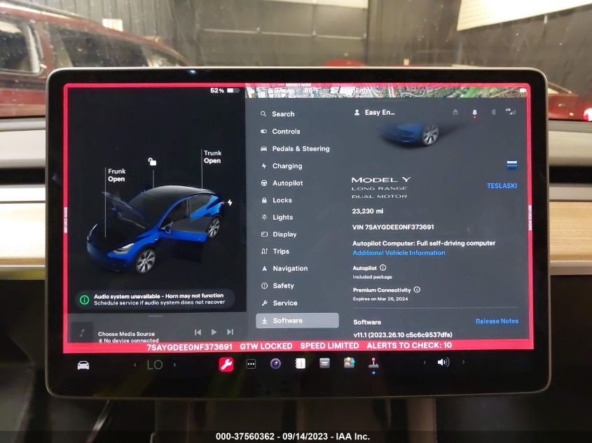 2022 TESLA MODEL Y LONG RANGE - 7SAYGDEE0NF373691