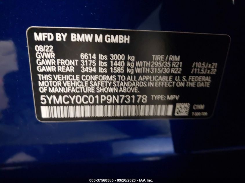 5YMCY0C01P9N73178 BMW X6 M   9