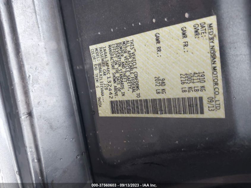 2014 NISSAN ALTIMA 2.5 S - 1N4AL3AP4EC132442