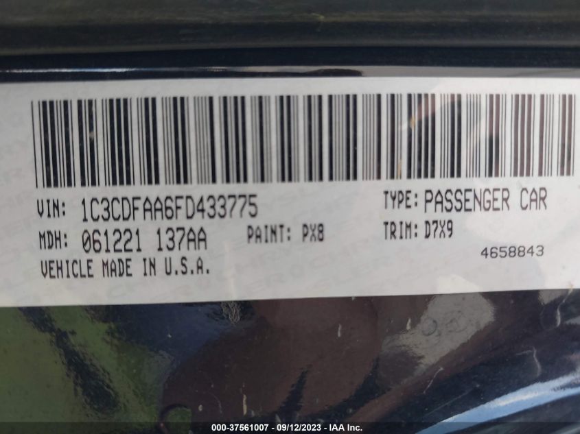 2015 DODGE DART SE - 1C3CDFAA6FV433775