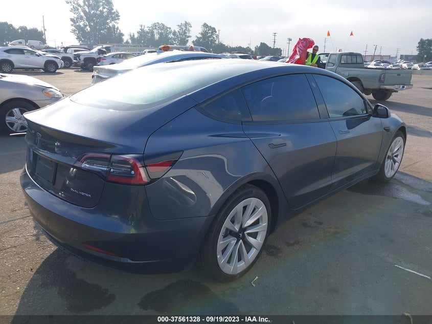 VIN 5YJ3E1EB2NF171629 2022 TESLA MODEL 3 LONG RANGE