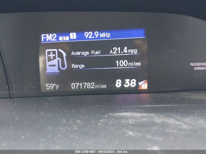 2013 HONDA CIVIC SDN EX-L - 19XFB2F96DE214736