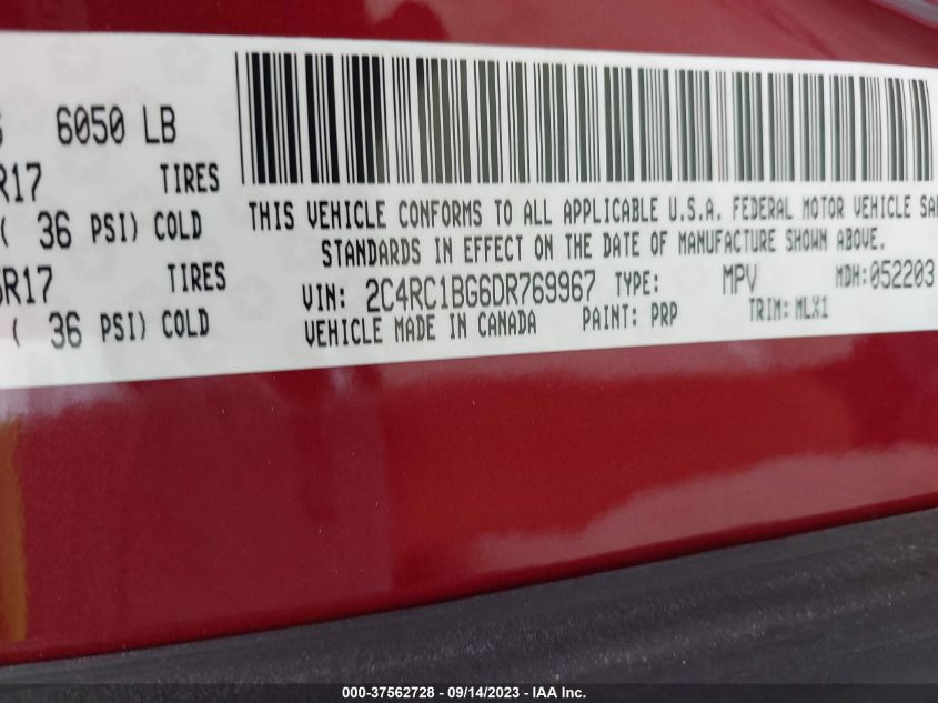 2013 CHRYSLER TOWN & COUNTRY TOURING - 2C4RC1BG6DR769967