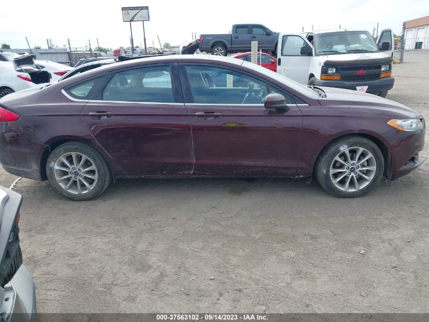 2017 FORD FUSION SE - 3FA6P0H7XHR109882