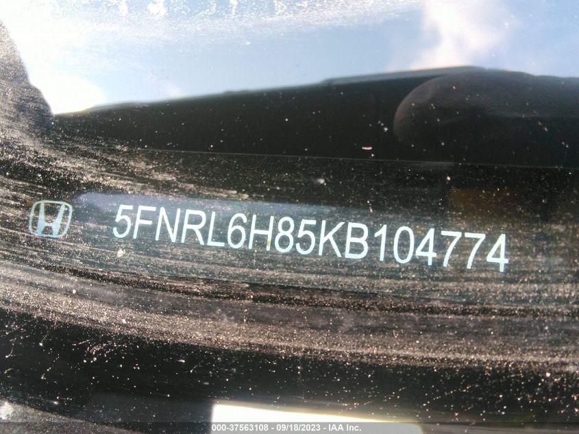2019 HONDA ODYSSEY TOURING - 5FNRL6H85KB104774