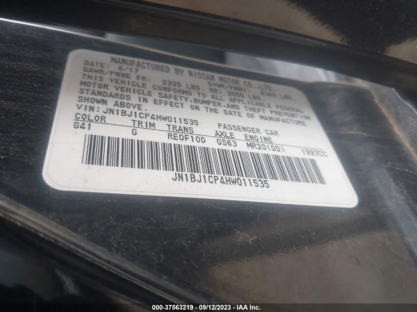 2017 NISSAN ROGUE SPORT S/SV/SL - JN1BJ1CP4HW011535