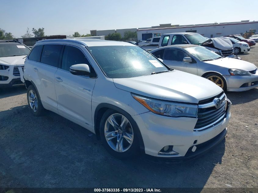 2016 TOYOTA HIGHLANDER HYBRID LIMITED - 5TDDCRFH9GS016635