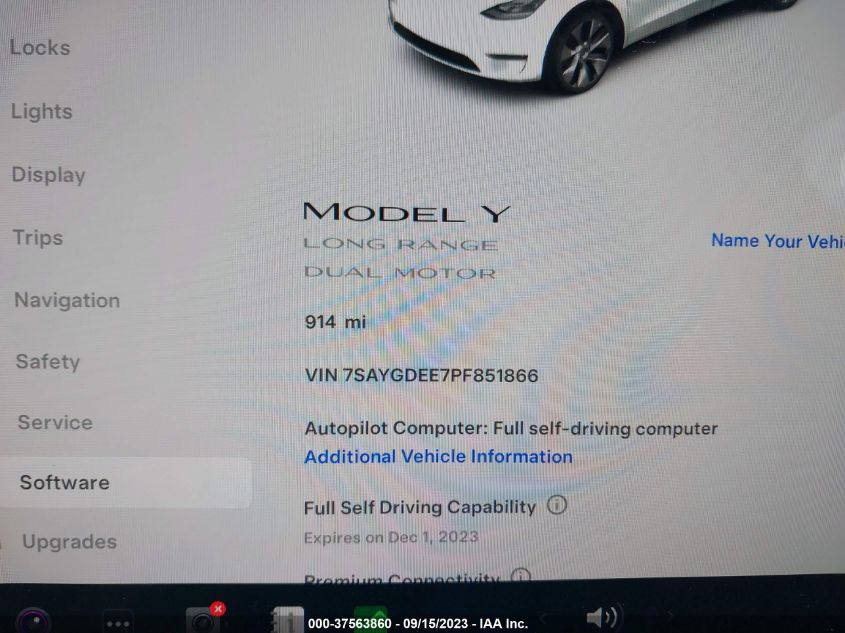 7SAYGDEE7PF851866 Tesla Model Y   7