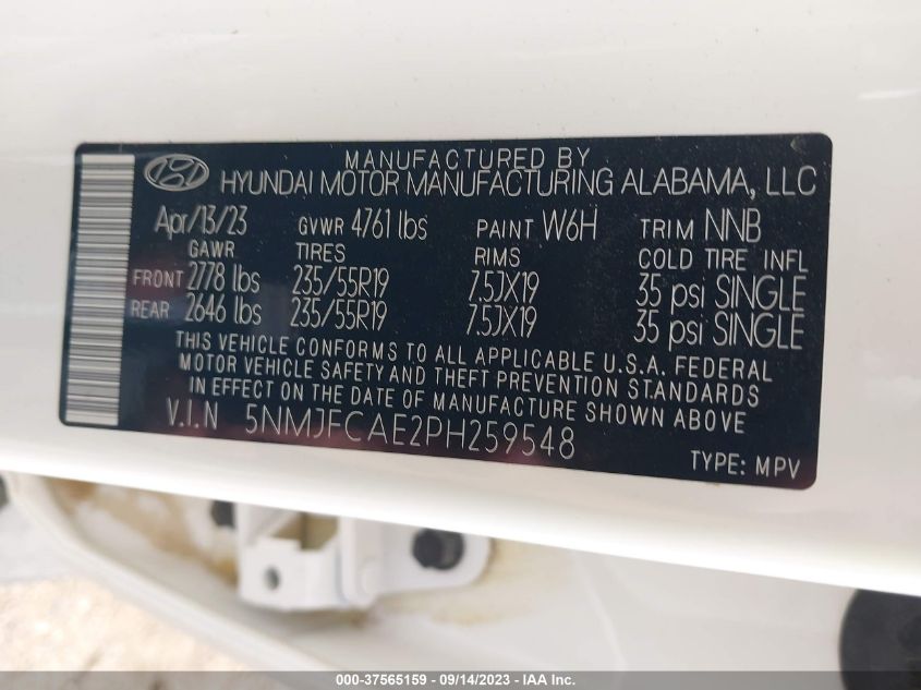 2023 HYUNDAI TUCSON SEL - 5NMJFCAE2PH259548