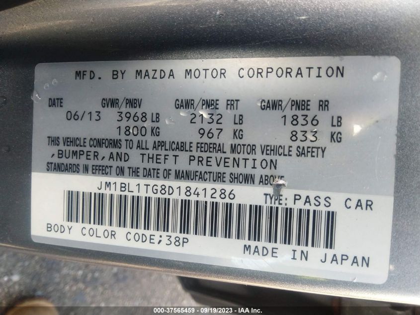 2013 MAZDA MAZDA3 I SV - JM1BL1TG8D1841286