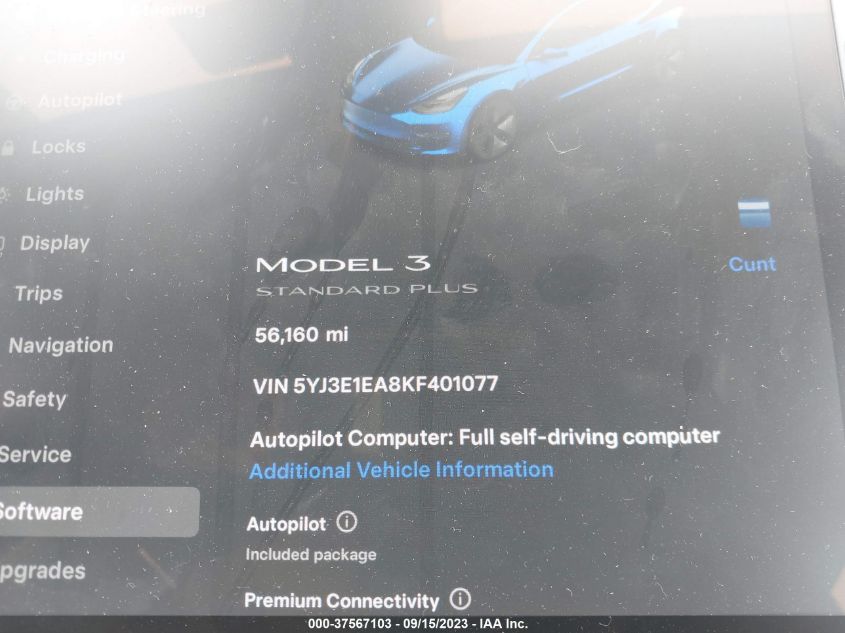 2019 TESLA MODEL 3 RANGE - 5YJ3E1EA8KF401077