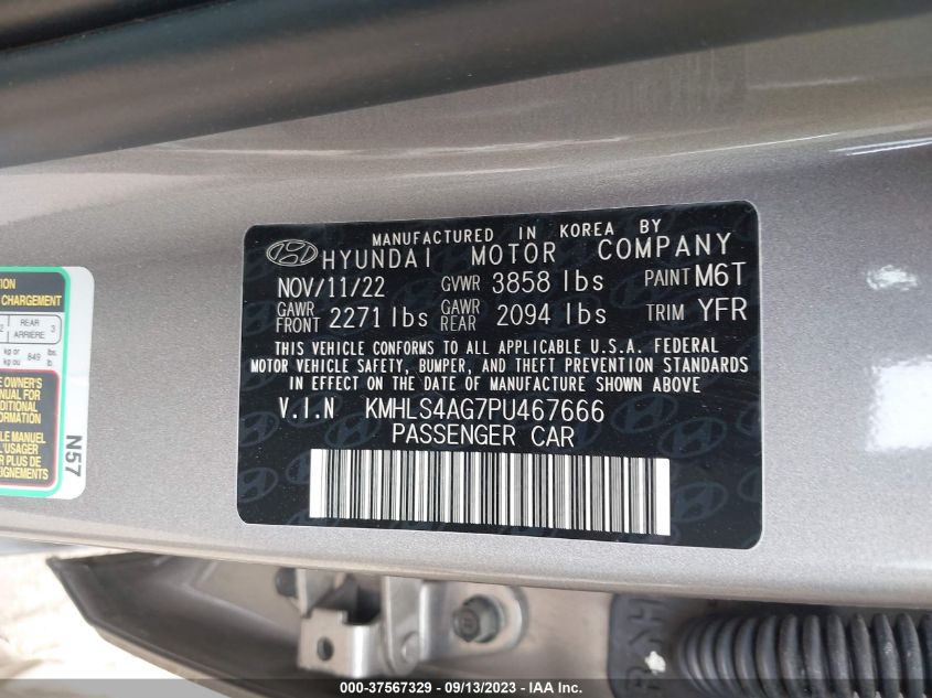 2023 HYUNDAI ELANTRA SEL - KMHLS4AG7PU467666