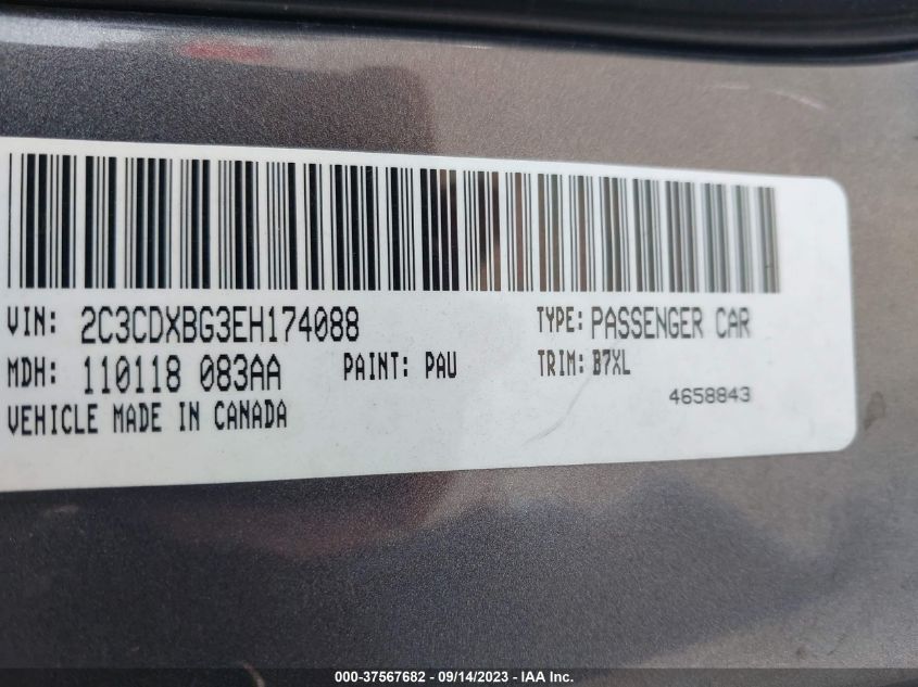 2014 DODGE CHARGER SE - 2C3CDXBG3EH174088
