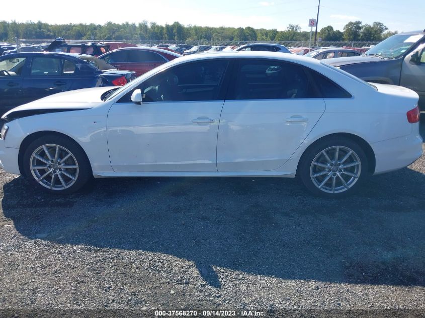 2014 AUDI A4 PREMIUM PLUS - WAUFFAFL7EN019510