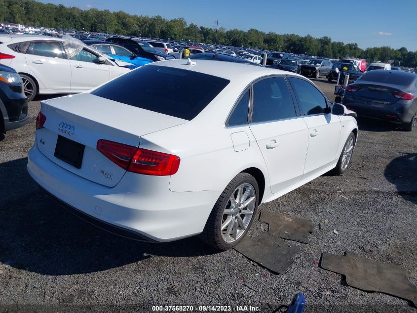 2014 AUDI A4 PREMIUM PLUS - WAUFFAFL7EN019510
