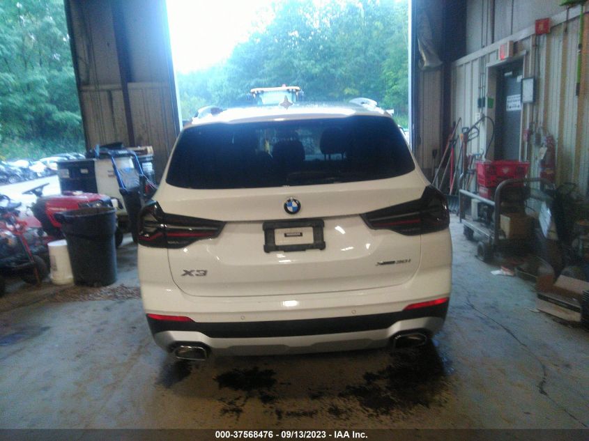 2022 BMW X3 XDRIVE30I - 5UX53DP02N9M80876