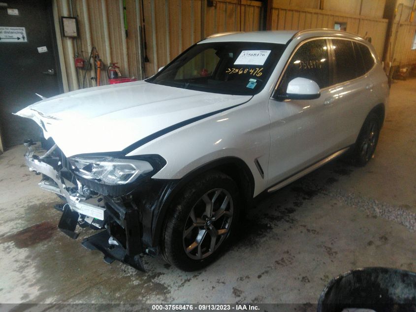 2022 BMW X3 XDRIVE30I - 5UX53DP02N9M80876