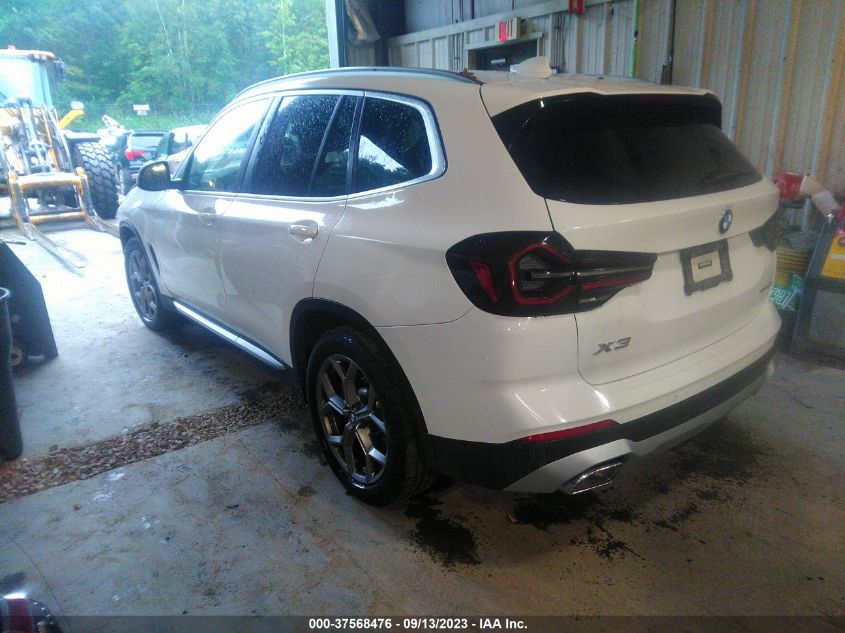 2022 BMW X3 XDRIVE30I - 5UX53DP02N9M80876