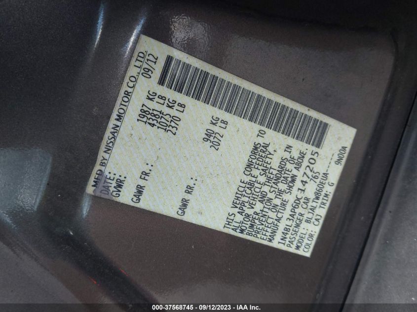 2013 NISSAN ALTIMA 3.5 SV - 1N4BL3AP6DC147205