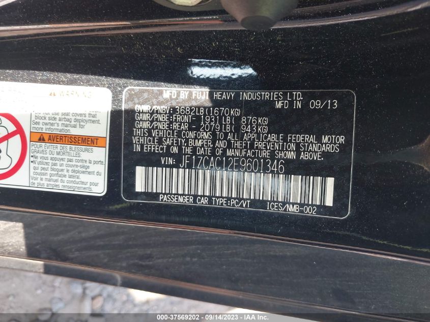2014 SUBARU BRZ 2.0 LIMITED - JF1ZCAC12E9601346