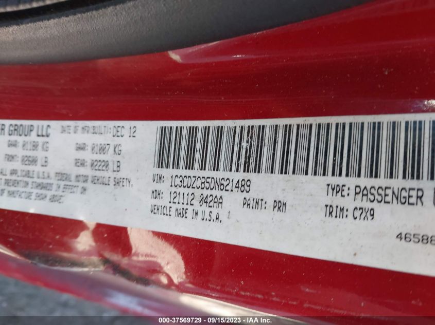 2013 DODGE AVENGER SXT - 1C3CDZCB5DN621489