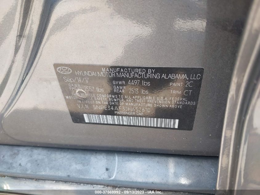 2018 HYUNDAI SONATA SPORT/LIMITED/SEL - 5NPE34AF3JH652610