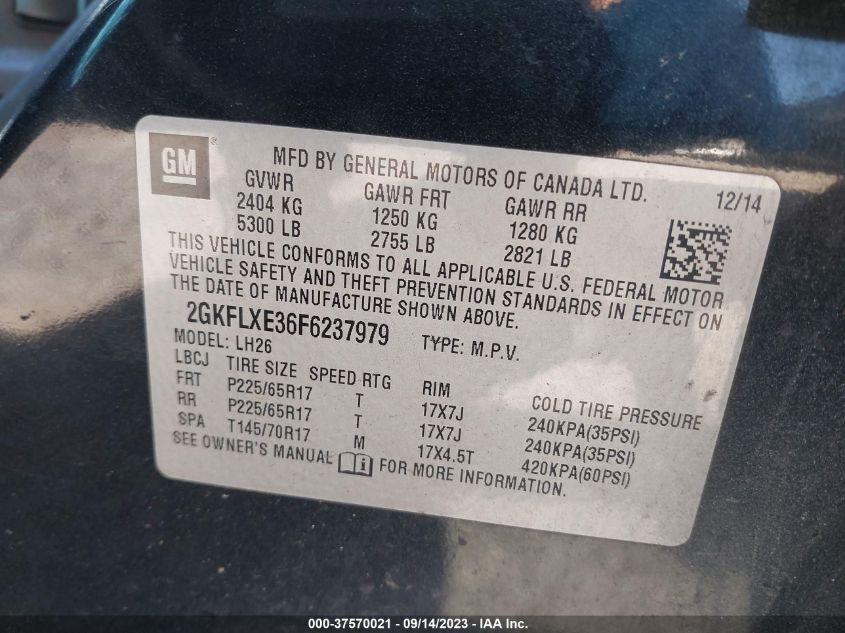 2015 GMC TERRAIN SLT - 2GKFLXE36F6237979